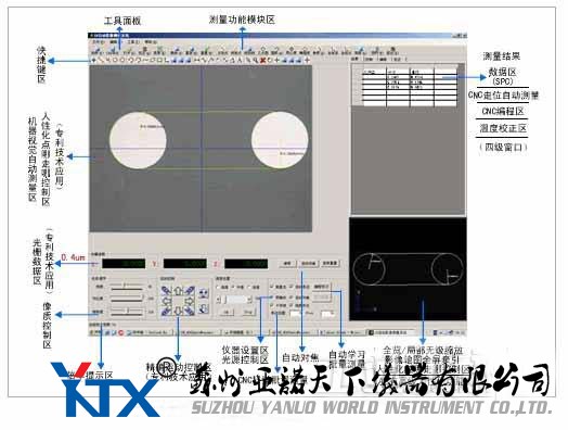 三维影像测量仪软件操作界面